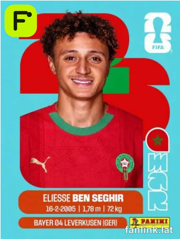 Eliesse Ben Seghir #MAR12 — Lámina Panini FIFA World Cup 2026