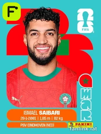 Ismael Saibari #MAR15 — Lámina Panini FIFA World Cup 2026