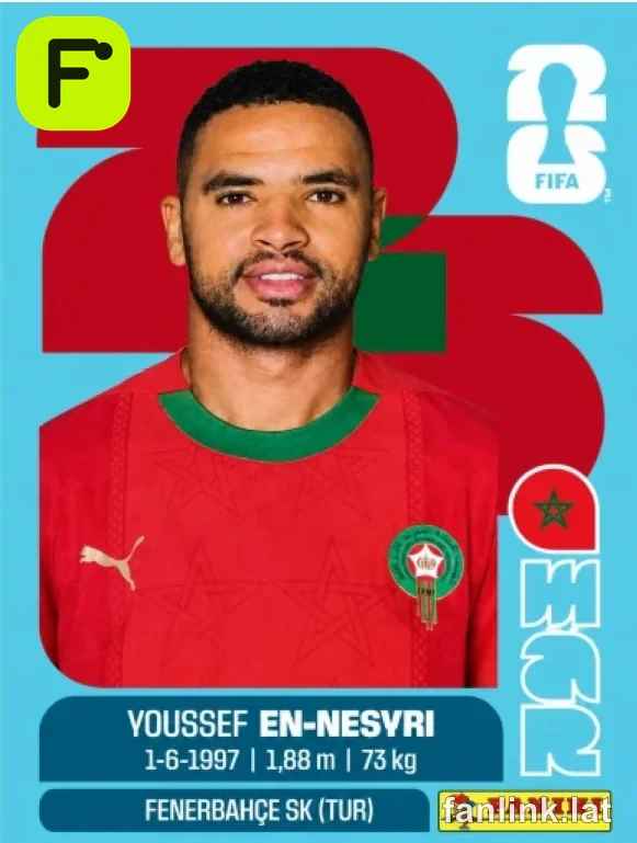 Youssef En-Nesyri #MAR16 — Lámina Panini FIFA World Cup 2026