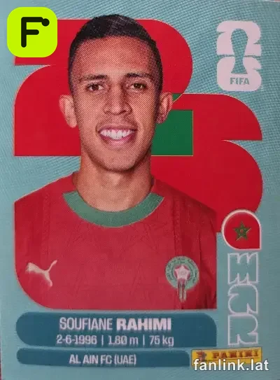 Soufiane Rahimi #MAR18 — Lámina Panini FIFA World Cup 2026
