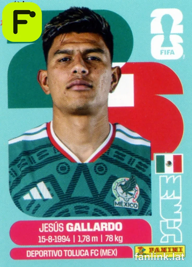 Jesus Gallardo #MEX6 — Lámina Panini FIFA World Cup 2026
