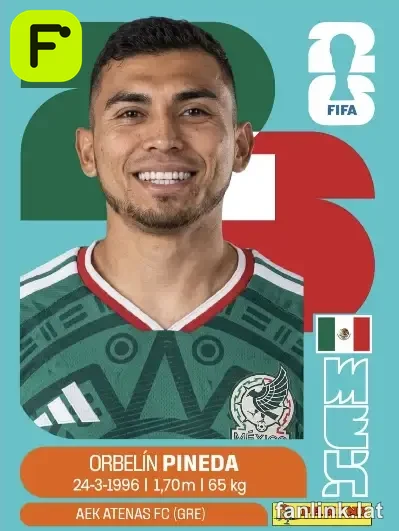 Orbelin Pineda #MEX11 — Lámina Panini FIFA World Cup 2026