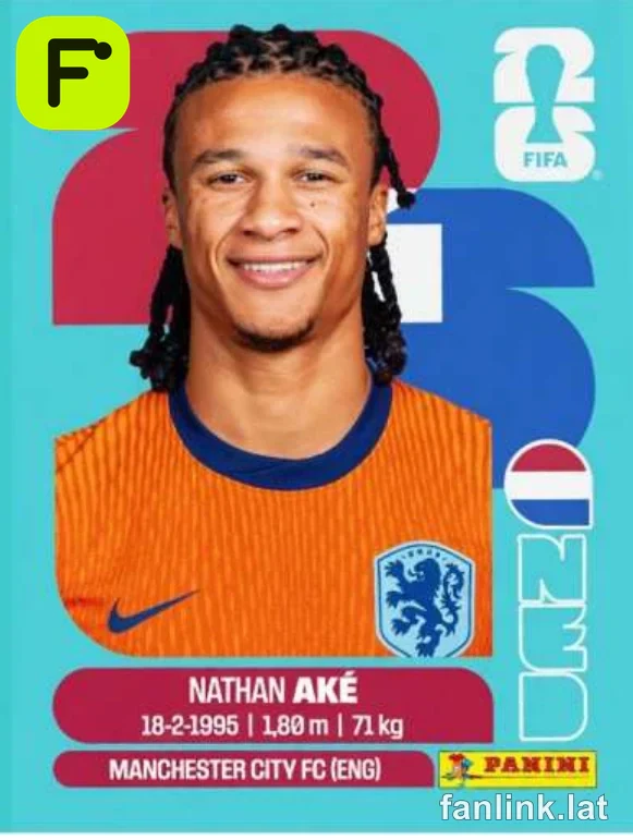 Nathan Aké #NED7 — Lámina Panini FIFA World Cup 2026