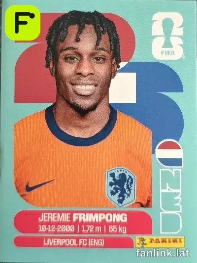 Jereme Frimpong #NED8 — Lámina Panini FIFA World Cup 2026