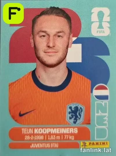 Teun Koopmeiners #NED12 — Lámina Panini FIFA World Cup 2026