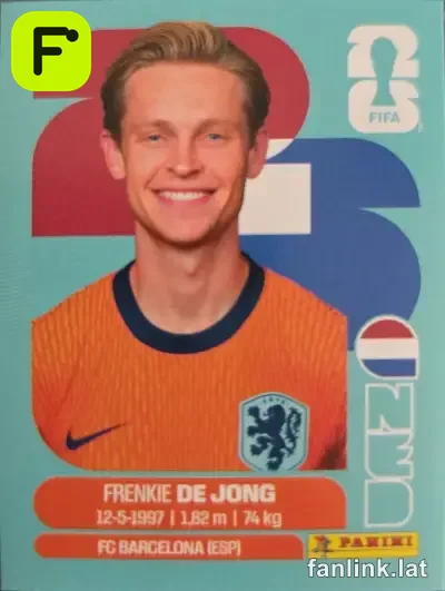 Frenkie de Jong #NED14 — Lámina Panini FIFA World Cup 2026