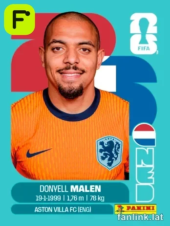 Donyell Malen #NED18 — Lámina Panini FIFA World Cup 2026