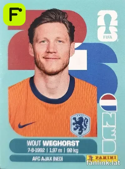 Wout Weghorst #NED19 — Lámina Panini FIFA World Cup 2026