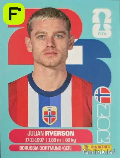 Julian Ryerson #NOR3 — Lámina Panini FIFA World Cup 2026