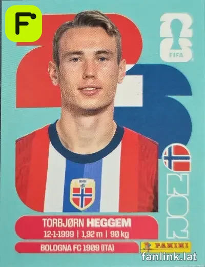 Torbjørn Heggem #NOR8 — Lámina Panini FIFA World Cup 2026