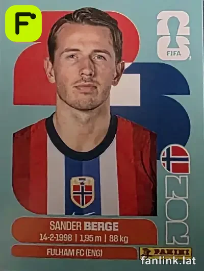 Sander Berge #NOR11 — Lámina Panini FIFA World Cup 2026
