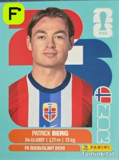 Patrick Berg #NOR14 — Lámina Panini FIFA World Cup 2026
