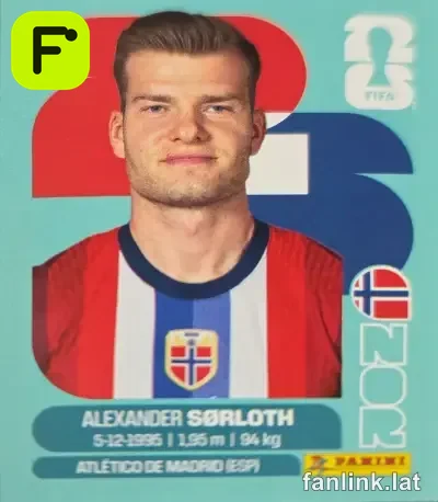 Alexander Sørloth #NOR16 — Lámina Panini FIFA World Cup 2026