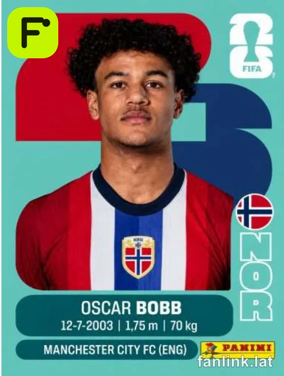Oscar Bobb #NOR20 — Lámina Panini FIFA World Cup 2026