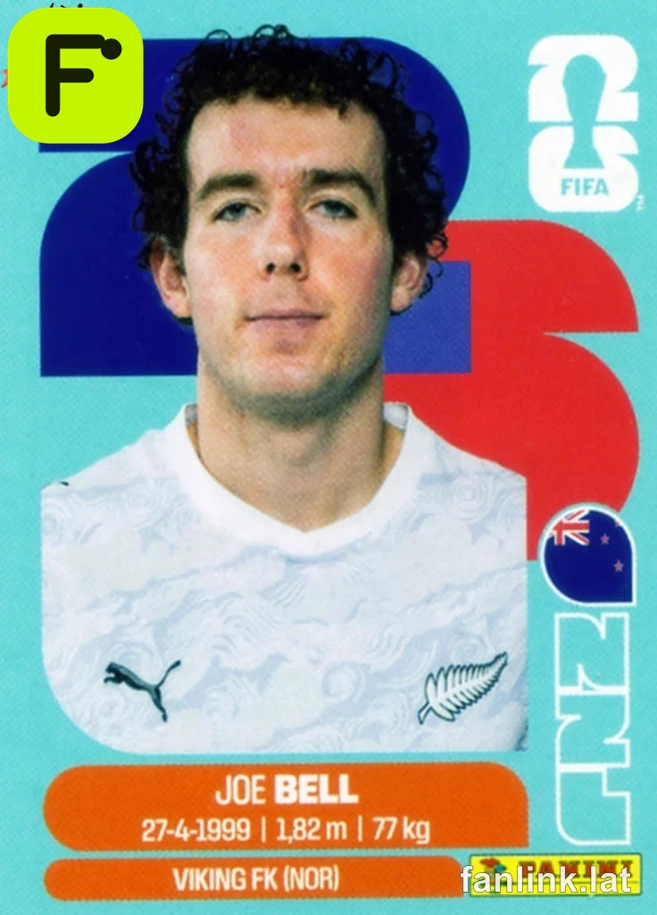 Joe Bell #NZL10 — Lámina Panini FIFA World Cup 2026