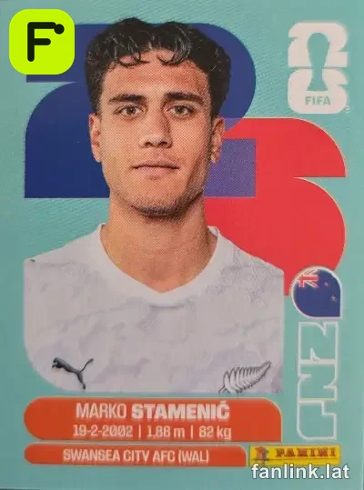 Marko Stameni? #NZL15 — Lámina Panini FIFA World Cup 2026