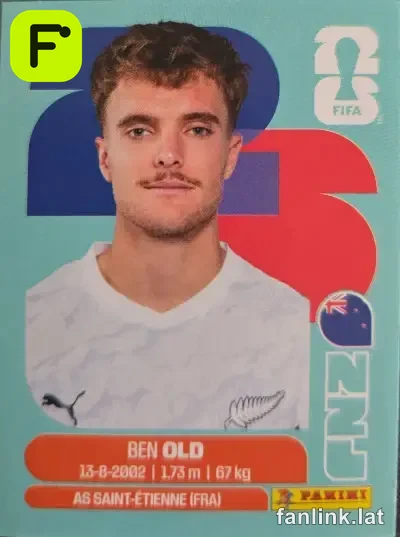 Ben Old #NZL16 — Lámina Panini FIFA World Cup 2026