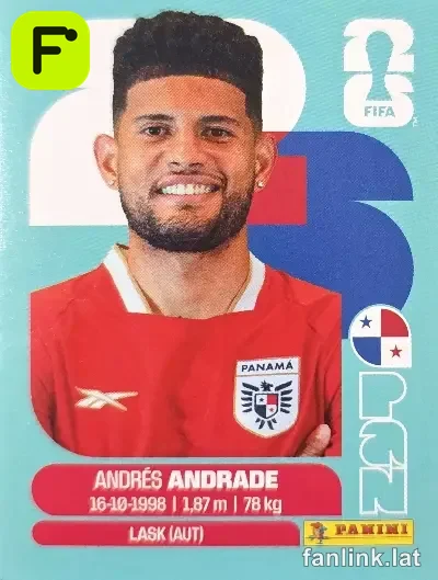 Andres Andrade #PAN5 — Lámina Panini FIFA World Cup 2026