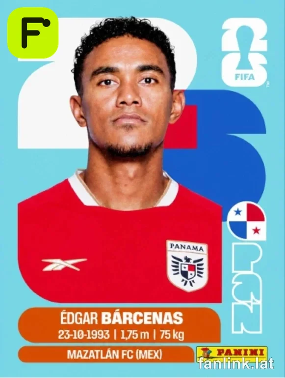 Édgar Bárcenas #PAN14 — Lámina Panini FIFA World Cup 2026