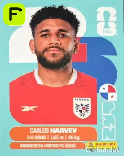Carlos Harvey #PAN15 — Lámina Panini FIFA World Cup 2026