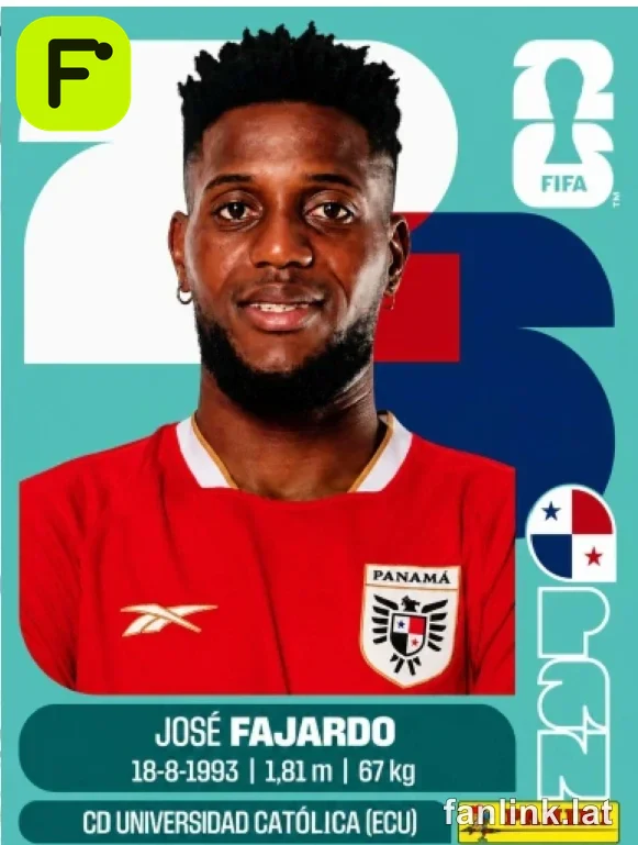 Jose Fajardo #PAN17 — Lámina Panini FIFA World Cup 2026