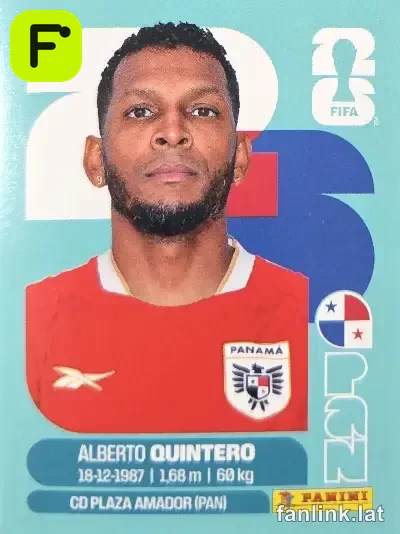 Alberto Quintero #PAN20 — Lámina Panini FIFA World Cup 2026