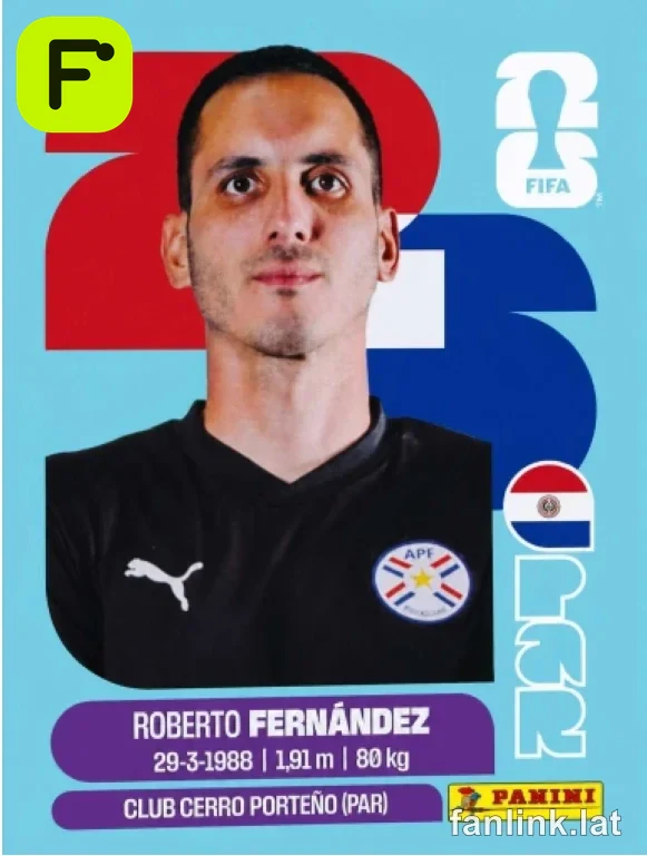 Roberto Fernandez #PAR2 — Lámina Panini FIFA World Cup 2026