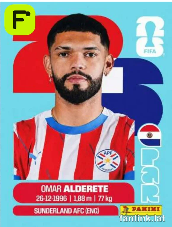 Omar Alderete #PAR7 — Lámina Panini FIFA World Cup 2026