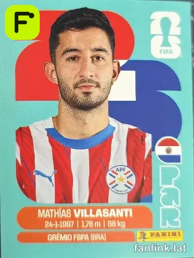 Mathías Villasanti #PAR9 — Lámina Panini FIFA World Cup 2026