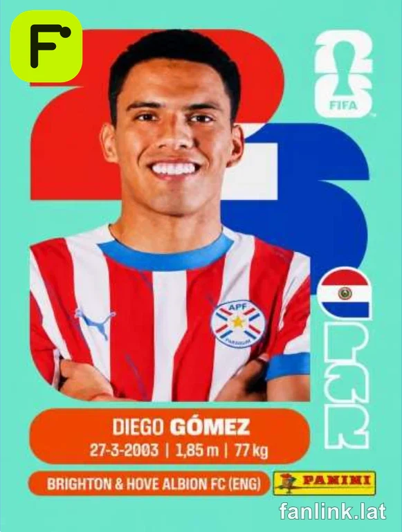 Diego Gomez #PAR10 — Lámina Panini FIFA World Cup 2026