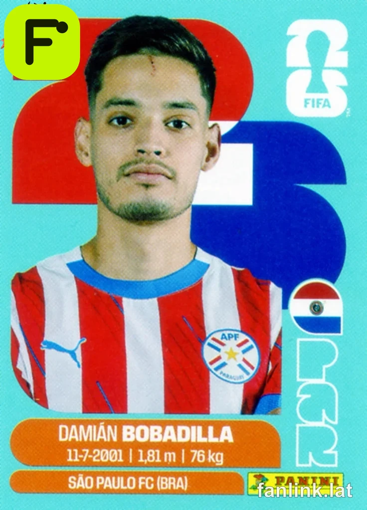 Damián Bobadilla #PAR11 — Lámina Panini FIFA World Cup 2026