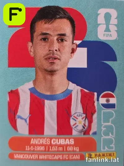 Andres Cubas #PAR12 — Lámina Panini FIFA World Cup 2026