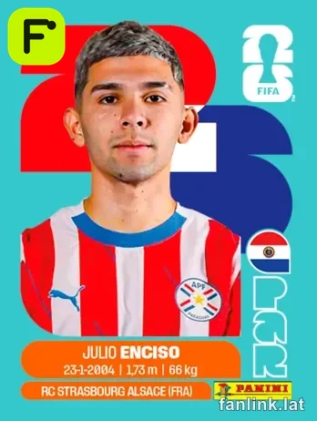 Julio Enciso #PAR15 — Lámina Panini FIFA World Cup 2026