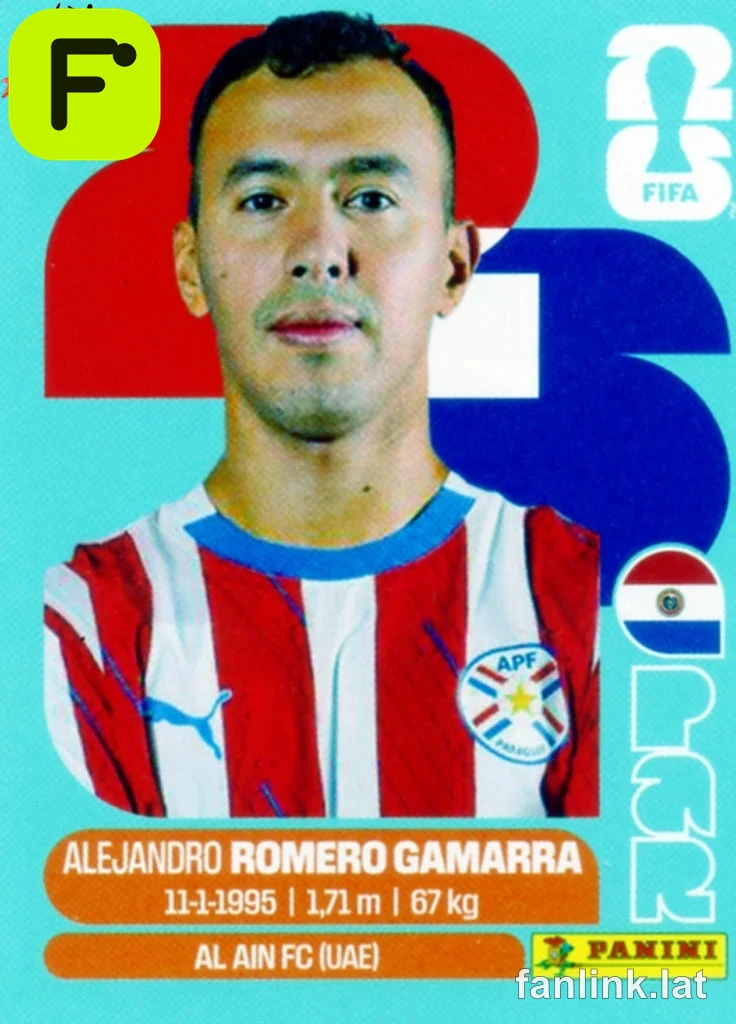 Alejandro Romero Gamarra #PAR16 — Lámina Panini FIFA World Cup 2026