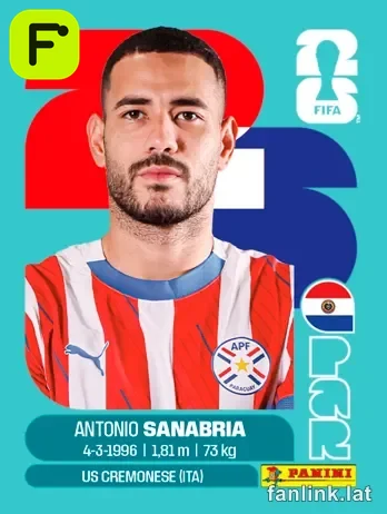 Antonio Sanabria #PAR20 — Lámina Panini FIFA World Cup 2026