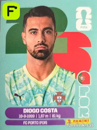 Diogo Costa #POR2 — Lámina Panini FIFA World Cup 2026