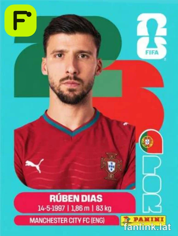 Ruben Dias #POR4 — Lámina Panini FIFA World Cup 2026