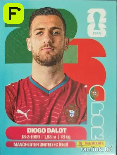 Diogo Dalot #POR6 — Lámina Panini FIFA World Cup 2026