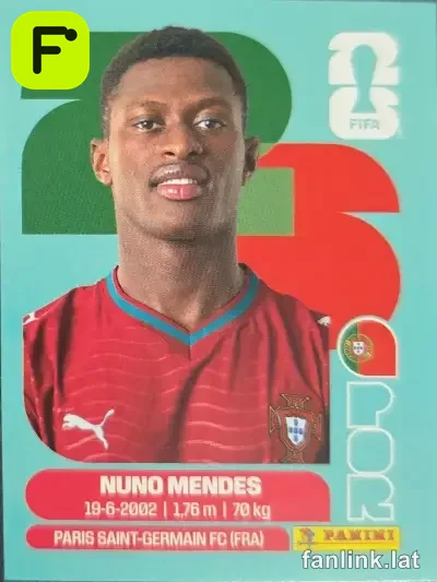 Nuno Mendes #POR7 — Lámina Panini FIFA World Cup 2026