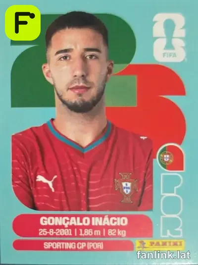 Gonçalo Inácio #POR8 — Lámina Panini FIFA World Cup 2026