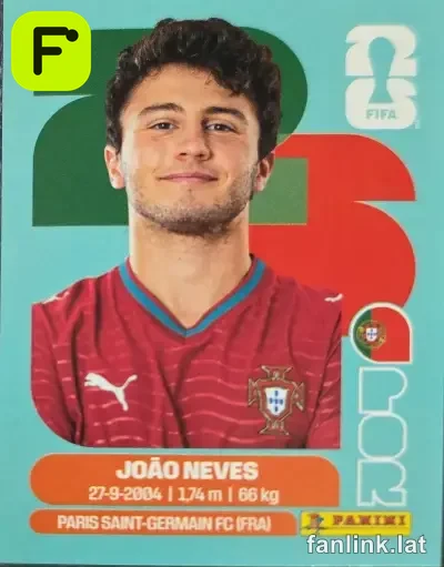 João Neves #POR14 — Lámina Panini FIFA World Cup 2026