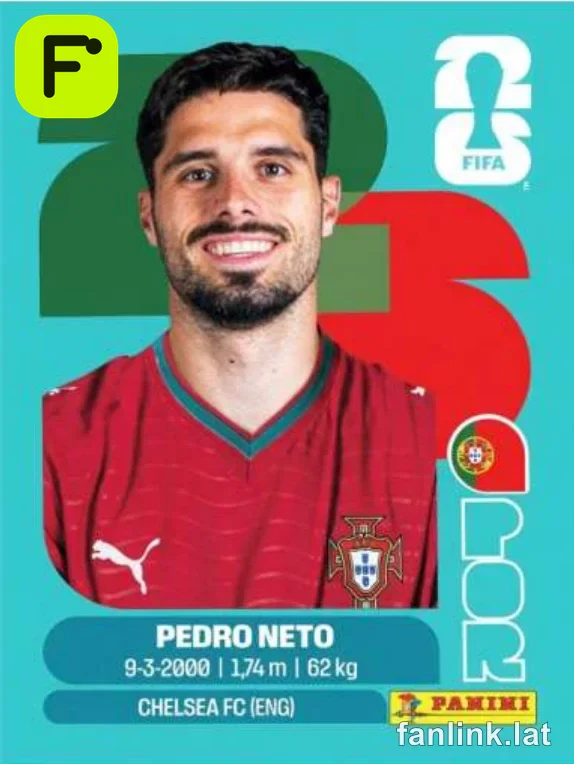 Pedro Neto #POR19 — Lámina Panini FIFA World Cup 2026