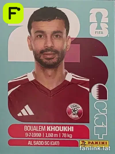 Boualem Khoukhi #QAT6 — Lámina Panini FIFA World Cup 2026