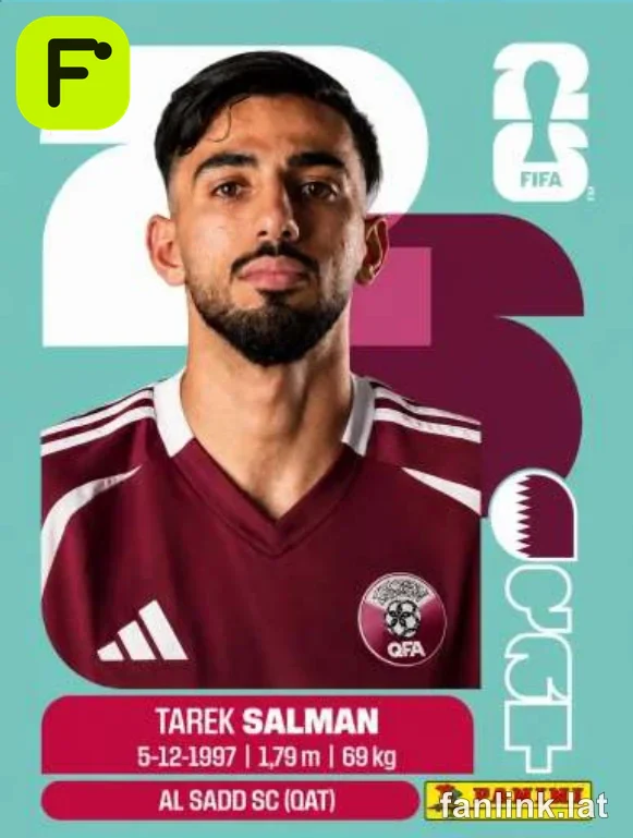 Tarek Salman #QAT8 — Lámina Panini FIFA World Cup 2026