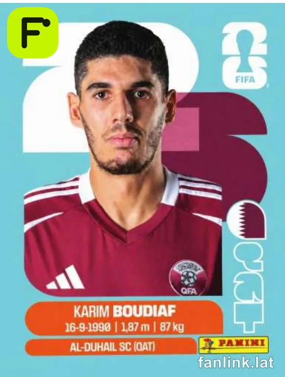 Karim Boudiaf #QAT10 — Lámina Panini FIFA World Cup 2026