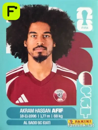 Akram Hassan Afif #QAT18 — Lámina Panini FIFA World Cup 2026