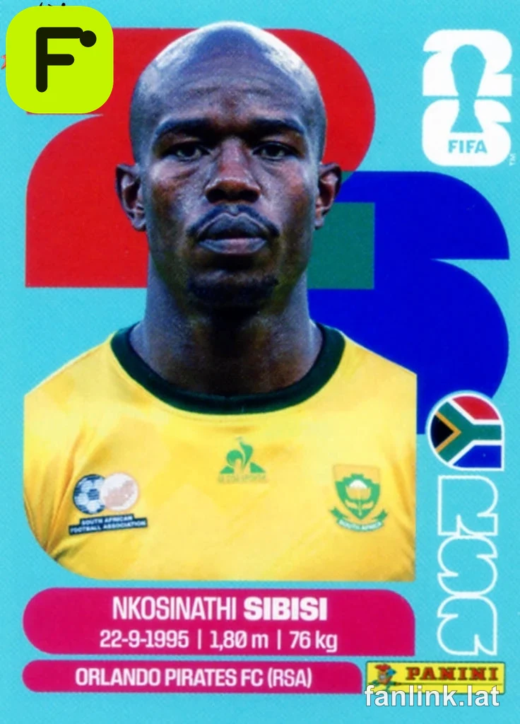 Nkosinathi Sibisi #RSA10 — Lámina Panini FIFA World Cup 2026
