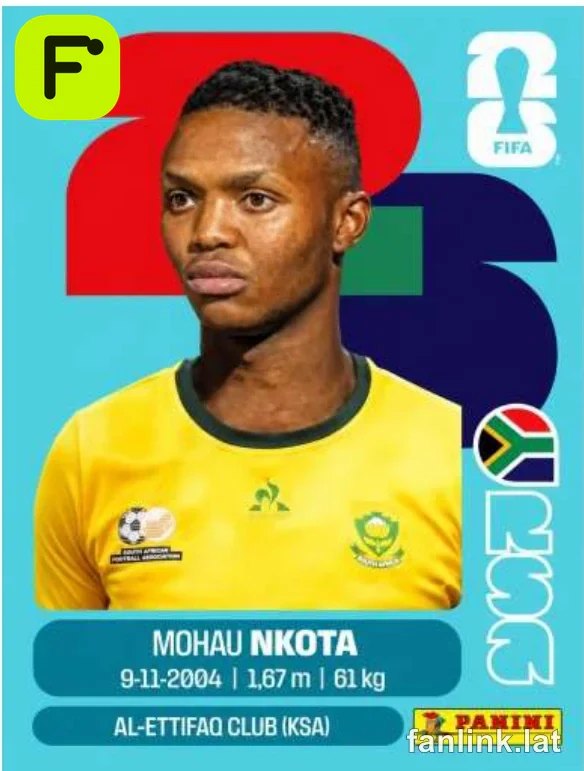 Mohau Nkota #RSA19 — Lámina Panini FIFA World Cup 2026
