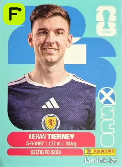 Kieran Tierney #SCO4 — Lámina Panini FIFA World Cup 2026