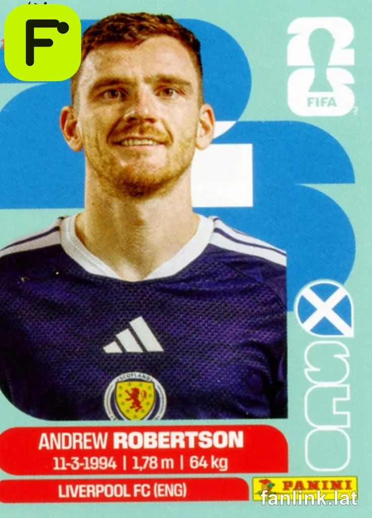 Andrew Robertson #SCO6 — Lámina Panini FIFA World Cup 2026